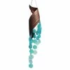 Globe Imports Aqua Capiz Bent Leaf Wind Chime