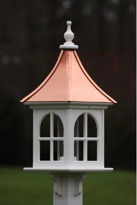 The Birdhouse Chick Copper Roof Bird Feeder Gentle Slope - 28x12