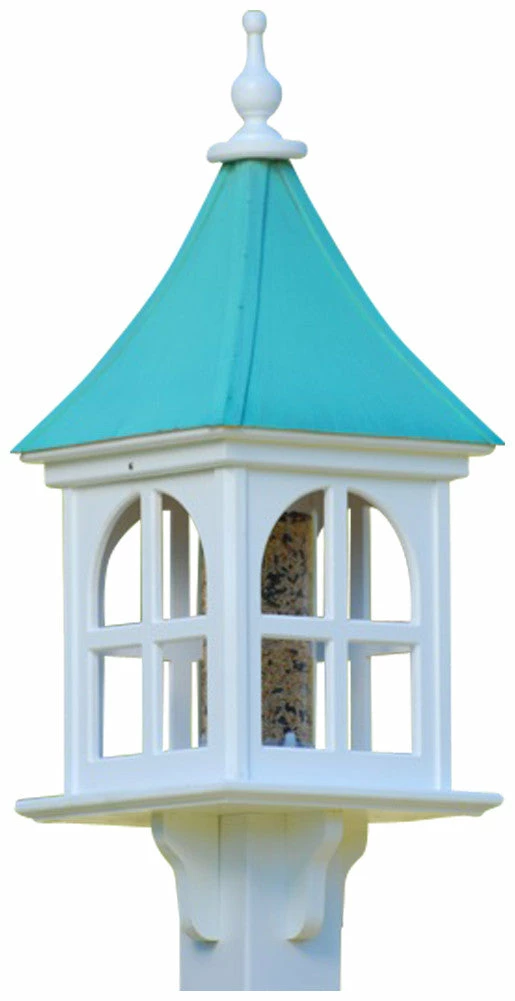The Birdhouse Chick Copper Roof Bird Feeder Gentle Slope - 28x12