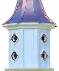The Birdhouse Chick Copper Roof Dovecote Birdhouse 36x14- 8 Portals Copper Roof Birdhouses