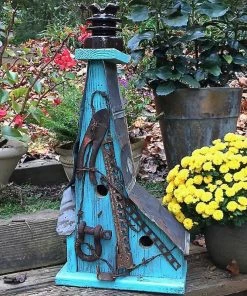 The Birdhouse Chick Unique Birdhouses Barn Wood Birdhouse- Vintage Insulator Series