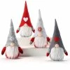Giftcraft Home & Garden Accents Holiday Gnomes With LED Nose- Set/4
