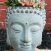 The Birdhouse Chick Buddha Head Planter Planters, Urns & Pots