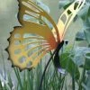 Cricket Forge Statuary & Sculpture Large Butterfly Garden Stakes Set/3