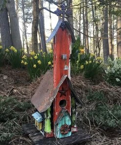 The Birdhouse Chick Unique Birdhouses Rustic Church Birdhouses- Medium