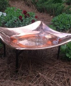 The Birdhouse Chick Solid Copper Deck-Mount Bird Bath Deck & Ground Bird Baths