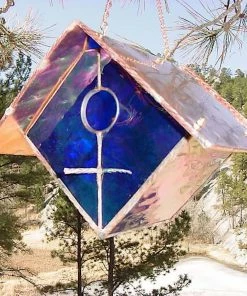 Black Hills Glass Works Unique Birdhouses Copper-Stained Glass Birdhouse