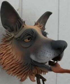 Doug Fey German Shepherd Ceramic Birdhouse Dog & Cat Ceramic Birdhouse
