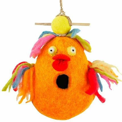 DZI Handmade Designs Felted Wool Birdhouse-Rubber Ducky