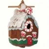 Dzi Handmade Designs Felted Wool Gingerbread Chalet Unique Birdhouses