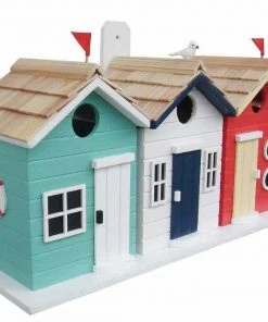 Home Bazaar Unique Birdhouses Brighton Beach Triple Birdhouse