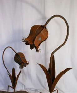 Iron Age Statuary & Sculpture Huge Hand Forged Lille Belles