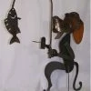 Iron Age Statuary & Sculpture Dog Gone Fishing Garden Sulpture