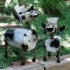 The Birdhouse Chick Recycled Metal Spotted Cows Statuary & Sculpture