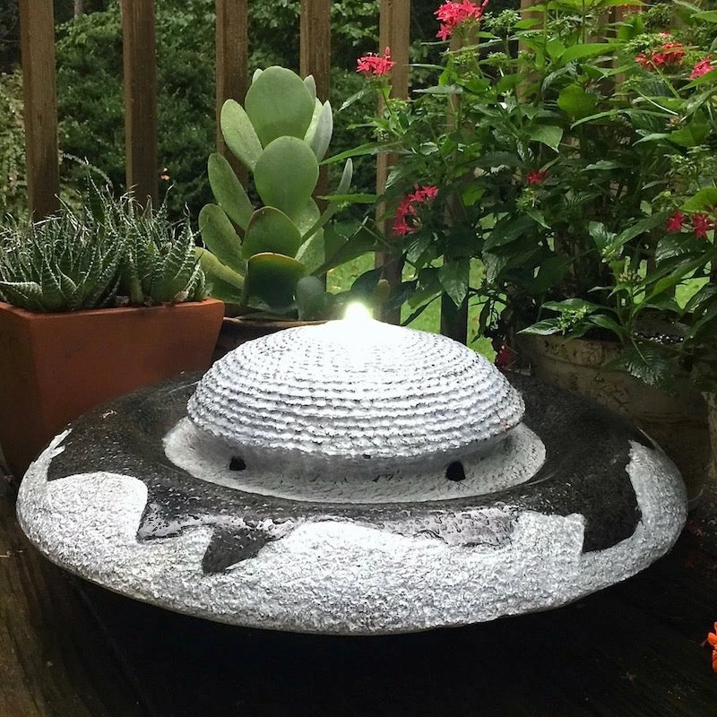 DNA BirdBath Fountains, Misters & Wigglers Moonrise Lighted Fountain