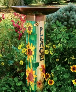 Studio M Peace Pedestal Bird Bath- Retired Design Staked & Pedestal Bird Baths