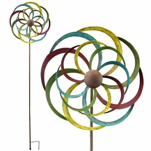 Red Carpet Studios Flower Spinner Garden Stake 58" Garden Stakes & Whirligigs