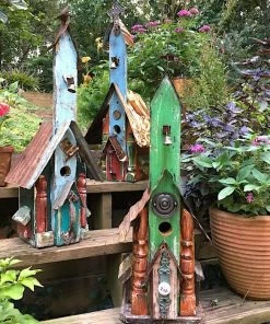 The Birdhouse Chick Large Church Birdhouses Church Birdhouses, Vintage-Rustic