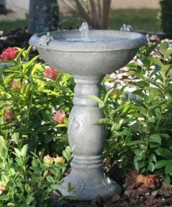 Smart Solar Staked & Pedestal Bird Baths Country Gardens Tall Solar Fountain Birdbath