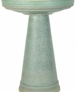 Burley Clay Staked & Pedestal Bird Baths Simple Elegance Pedestal Bird Bath- 5 Colors