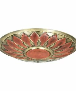 The Birdhouse Chick Staked & Pedestal Bird Baths Brass Leaves Solar Bubbler Bird Bath