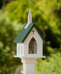 The Birdhouse Chick Church Bird Feeder Vinyl/PVC