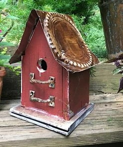 The Birdhouse Chick Barn Wood & Tin Rustic Birdhouses Church Birdhouses, Vintage-Rustic