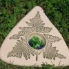 Amaranth Stoneware Butterfly Puddler Fern Design Butterflies