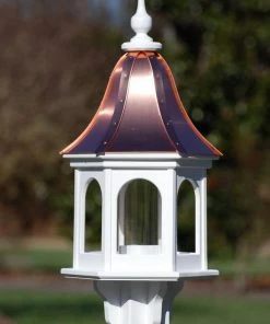 The Birdhouse Chick Copper Roof Bird Feeder Curved Slope - 28x12 Copper Roof Bird Feeders
