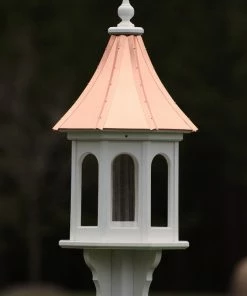 The Birdhouse Chick Copper Roof Bird Feeder Columns - 36x14 Copper Roof Bird Feeders