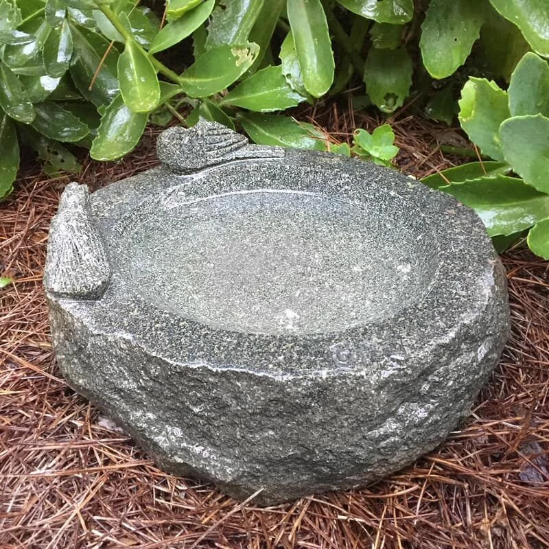 The Birdhouse Chick Deck & Ground Bird Baths Granite Bird Bath