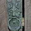 The Birdhouse Chick Green Man Cast Door Knocker-Gate Keeper Plaques, Stepping Stones & Wall Decor