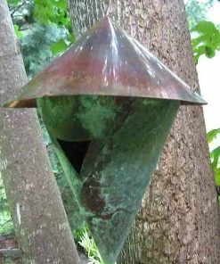 The Birdhouse Chick Unique Birdhouses Aged Copper Birdhouse