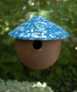 JJ Potts Ceramic Gourd Birdhouse