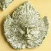 Ancient Graffiti Ceramic Leaf Spirits Plaque
