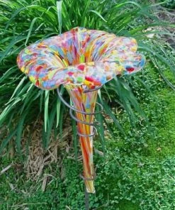 The Birdhouse Chick Tall Glass Butterfly Feeder & Bath