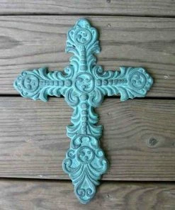 The Birdhouse Chick Cast Iron Cross Plaques, Stepping Stones & Wall Decor