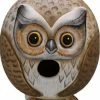 Bobbo Gord-O Owl Wooden Birdhouse Unique Birdhouses
