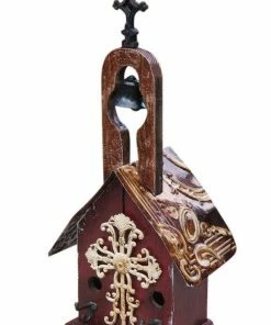 The Birdhouse Chick Vintage Church Birdhouse- Large Cross Church Birdhouses, Vintage-Rustic